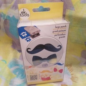 Bow and Mustache Large Punch